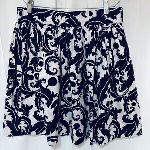 BANANA REPUBLIC Limited Edition Milly Collection Feathers Paisley Skirt Navy 6R